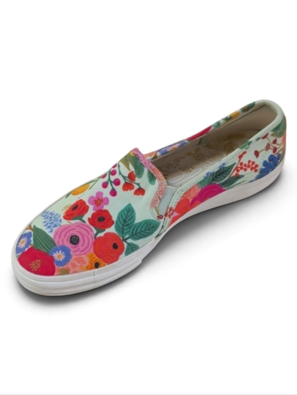 Keds x Rifle Slip On Sneakers In Vibrant Floral Garden Party Pattern. Sz 9